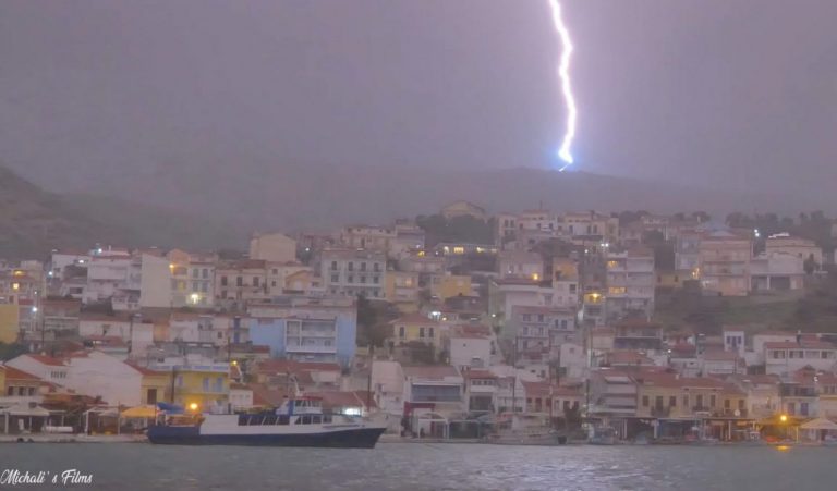 ΒΙΝΤΕΟ: Νυχτερινή καταιγίδα στο Πυθαγόρειο!